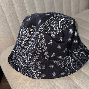 Black Paisley Bucket Hat